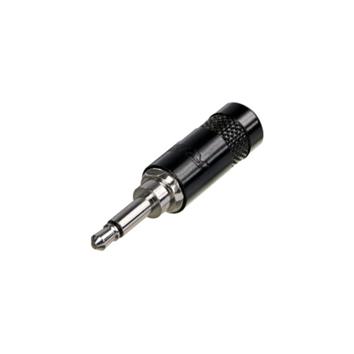 3,5 mm plug (Mini jack), 2 pole (Mono), black metal handle (OD up to 4 mm) 3,5 mm plug (Mini jack), 2 pole (Mono), black metal handle (OD up to 4 mm)