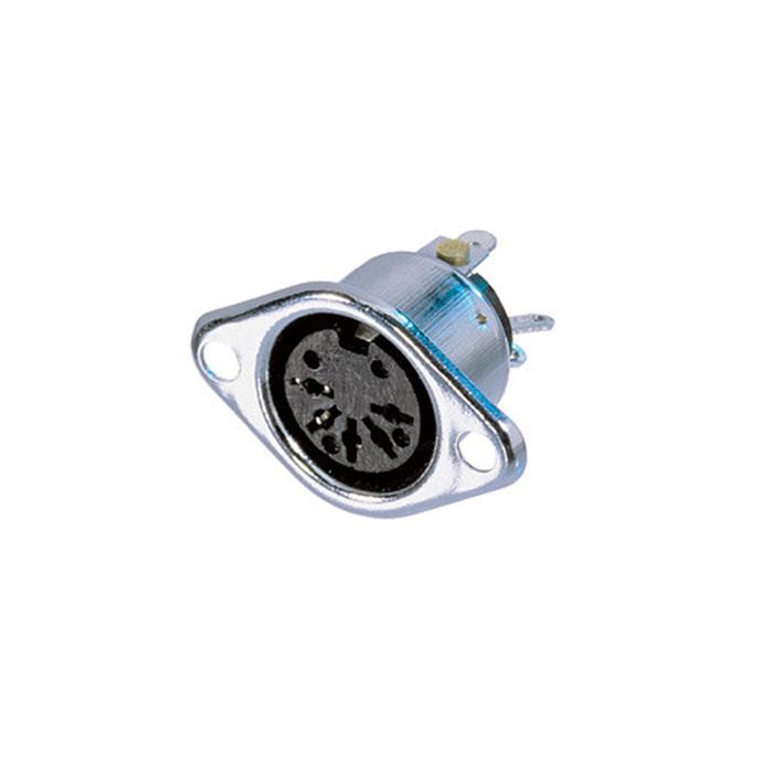 3 pole DIN chassis connector, silver plated contacts 3 pole DIN chassis connector, silver plated contacts