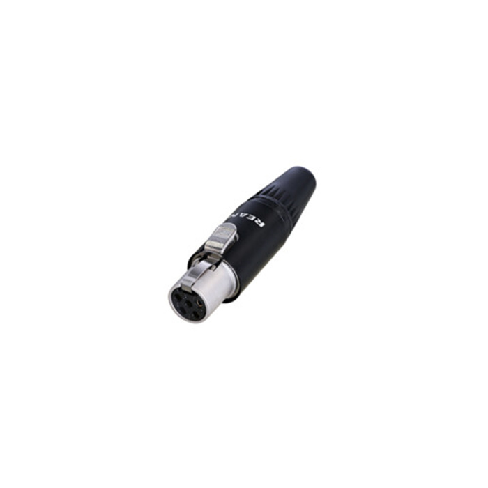 5 pole TINY XLR fem. cable conn., Black housing & Gold cts (OD 2-4.5mm) 5 pole TINY XLR fem. cable conn., Black housing & Gold cts (OD 2-4.5mm)