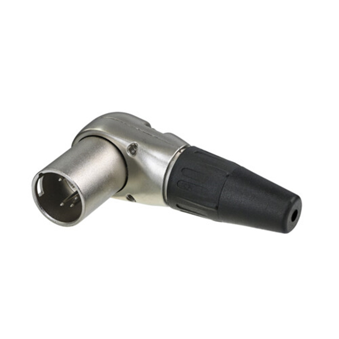 5 pole XLR male cable conn. right-angled (Nickel housing, Silver plated contacts) 5 pole XLR male cable conn. right-angled (Nickel housing, Silver plated contacts)