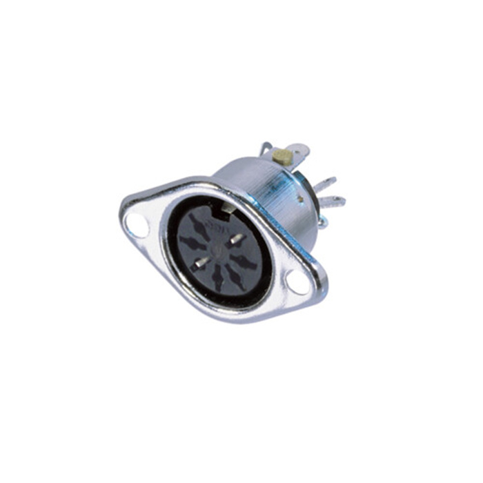 7 pole DIN chassis connector, silver plated contacts 7 pole DIN chassis connector, silver plated contacts