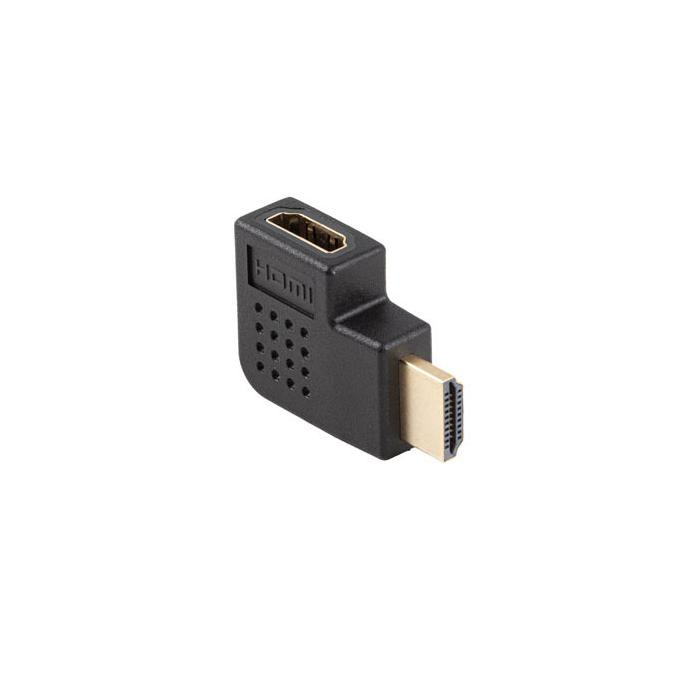 Adapter 90° (angled left) HDMI 2.0 (18 Gbps) male - HDMI female (UHD/4K/2160p@60Hz), Black Adapter 90° (angled left) HDMI 2.0 (18 Gbps) male - HDMI female (UHD/4K/2160p@60Hz), Black