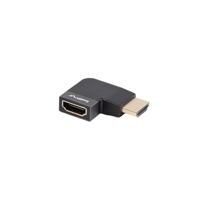 Adapter 90° (angled right) HDMI 2.1 (48 Gbps) male - HDMI female (UHD-2/8K/4320p@60Hz), Silver Adapter 90° (angled right) HDMI 2.1 (48 Gbps) male - HDMI female (UHD-2/8K/4320p@60Hz), Silver