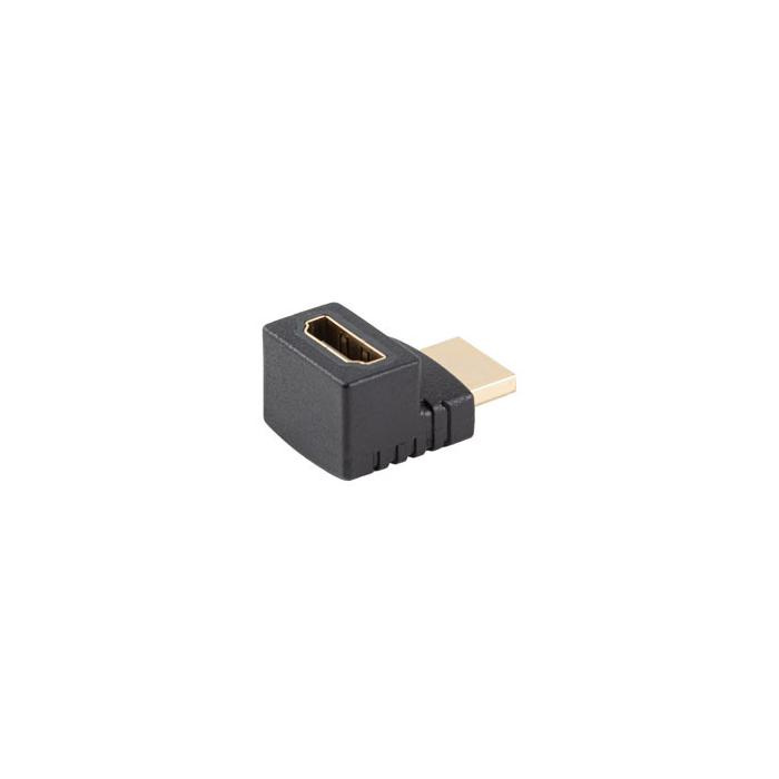 Adapter 90° (angled up) HDMI 2.0 (18 Gbps) male - HDMI female (UHD/4K/2160p@60Hz), Black Adapter 90° (angled up) HDMI 2.0 (18 Gbps) male - HDMI female (UHD/4K/2160p@60Hz), Black