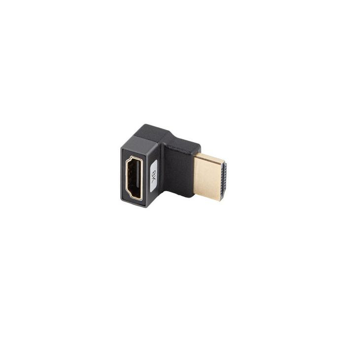Adapter 90° (angled up) HDMI 2.1 (48 Gbps) male - HDMI female (UHD-2/8K/4320p@60Hz), Silver Adapter 90° (angled up) HDMI 2.1 (48 Gbps) male - HDMI female (UHD-2/8K/4320p@60Hz), Silver
