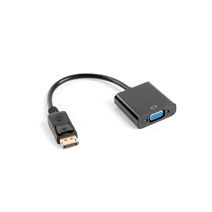 Adapter Cable DisplayPort 1.1a male - VGA (HD15) female (FullHD, WUXGA/1920x1200), Black - 20cm Adapter Cable DisplayPort 1.1a male - VGA (HD15) female (FullHD, WUXGA/1920x1200), Black - 20cm