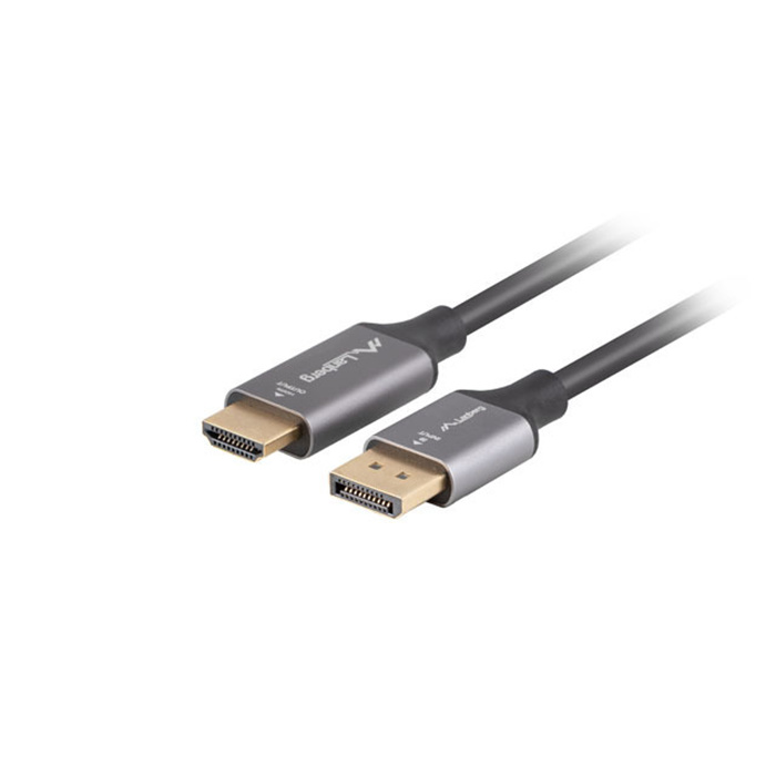 Adapter Cable DisplayPort 1.2 male - HDMI 2.0 (18 Gbps) male (UHD/4K/2160p@60Hz), Black - 1m Adapter Cable DisplayPort 1.2 male - HDMI 2.0 (18 Gbps) male (UHD/4K/2160p@60Hz), Black - 1m