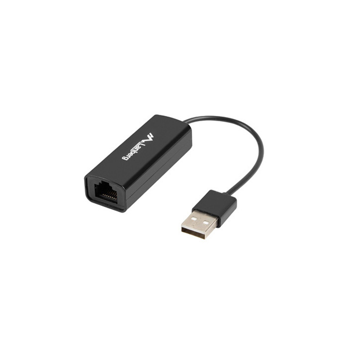 Adapter Cable USB-A (USB 2.0) male - RJ45 female (CAT.5E, 100MB), Black - 15cm Adapter Cable USB-A (USB 2.0) male - RJ45 female (CAT.5E, 100MB), Black - 15cm