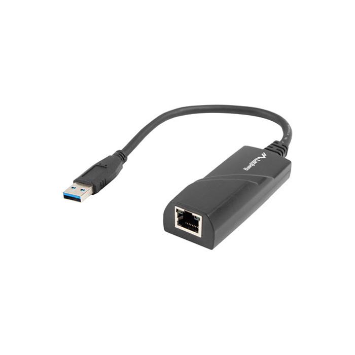 Adapter Cable USB-A (USB 3.0) male - RJ45 female (CAT.5E, 1GB), Black - 15cm Adapter Cable USB-A (USB 3.0) male - RJ45 female (CAT.5E, 1GB), Black - 15cm