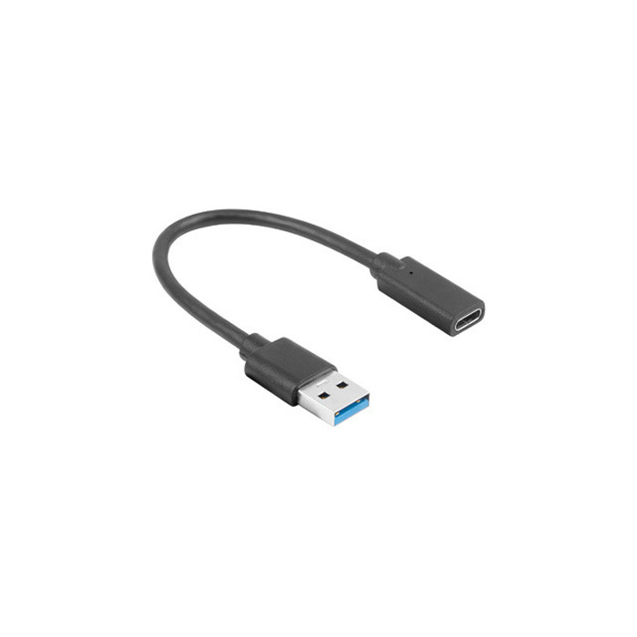 Adapter Cable USB-C (USB 3.1 Gen 1) female - USB-A male (5 Gbps), Black - 15cm Adapter Cable USB-C (USB 3.1 Gen 1) female - USB-A male (5 Gbps), Black - 15cm