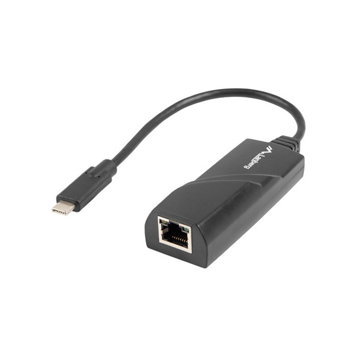 Adapter Cable USB-C (USB 3.1) male - RJ45 female (CAT.5E, 1GB), Black - 15cm Adapter Cable USB-C (USB 3.1) male - RJ45 female (CAT.5E, 1GB), Black - 15cm