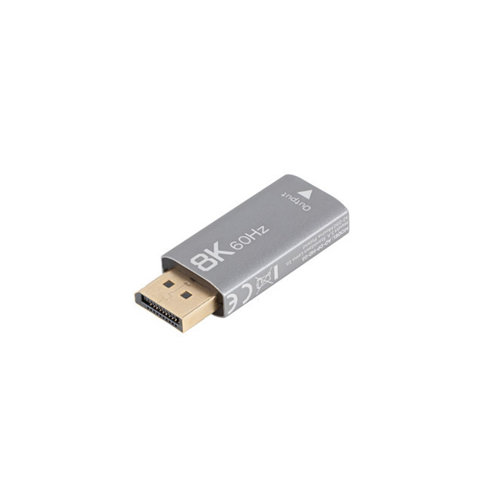 Adapter DisplayPort 1.4 male - HDMI 2.1 (48 Gbps) female (UHD-2/8K/4320p@60Hz), Grey Adapter DisplayPort 1.4 male - HDMI 2.1 (48 Gbps) female (UHD-2/8K/4320p@60Hz), Grey