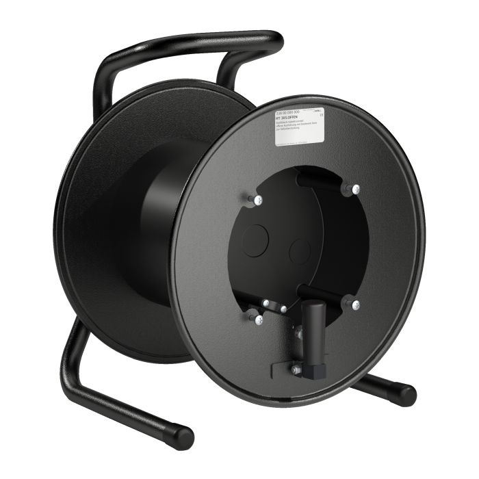 Black Metal Cable Drum, open design for self tooling (IØ176-EØ300-L210mm) Black Metal Cable Drum, open design for self tooling (IØ176-EØ300-L210mm)