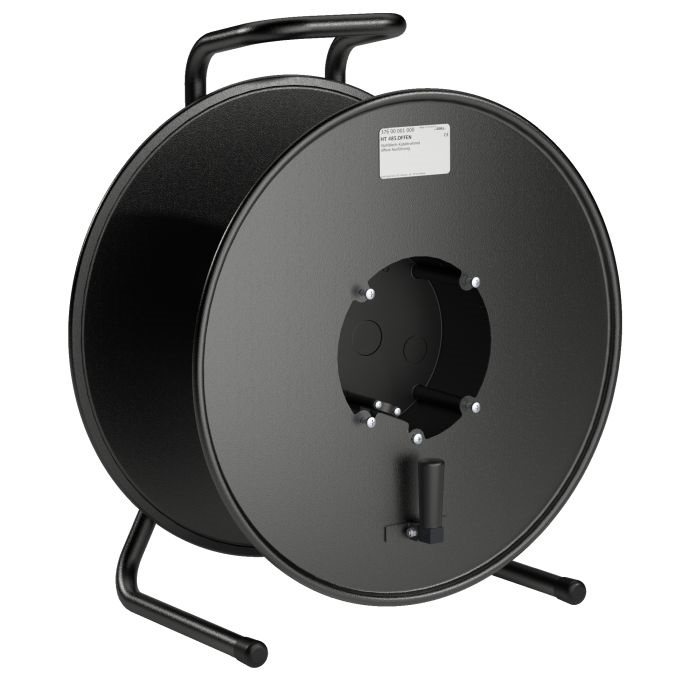 Black Metal Cable Drum, open design for self tooling (IØ176-EØ460-L210mm) Black Metal Cable Drum, open design for self tooling (IØ176-EØ460-L210mm)