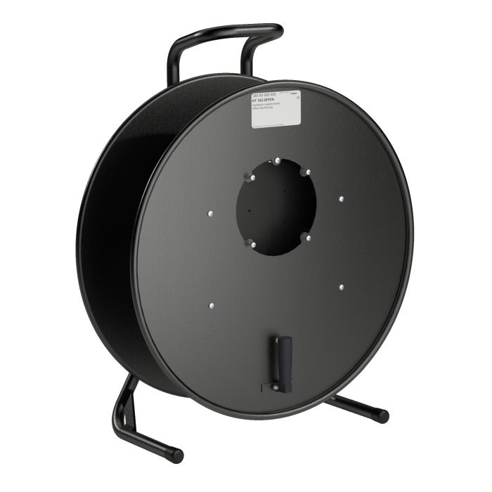 Black Metal Cable Drum, open design for self tooling (IØ320-EØ580-L170mm) Black Metal Cable Drum, open design for self tooling (IØ320-EØ580-L170mm)