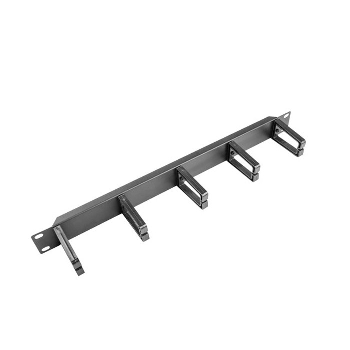 Cable Management 19" - 1U, 5 Plastic Rings, Black (RAL9004) Cable Management 19" - 1U, 5 Plastic Rings, Black (RAL9004)