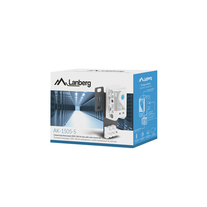 CLOSED-LOOP THERMOSTAT 10A FOR RACK CABINETS WITH 19" EAR AND TERMINAL BLOCK GRAY CLOSED-LOOP THERMOSTAT 10A FOR RACK CABINETS WITH 19" EAR AND TERMINAL BLOCK GRAY