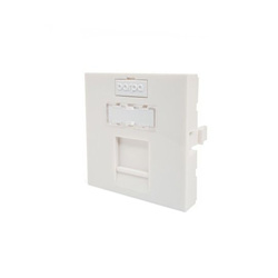 Faceplate (45 x 45 x 38,6 mm) with 1 port for RJ45 Keystone Jack, White (RAL9003)