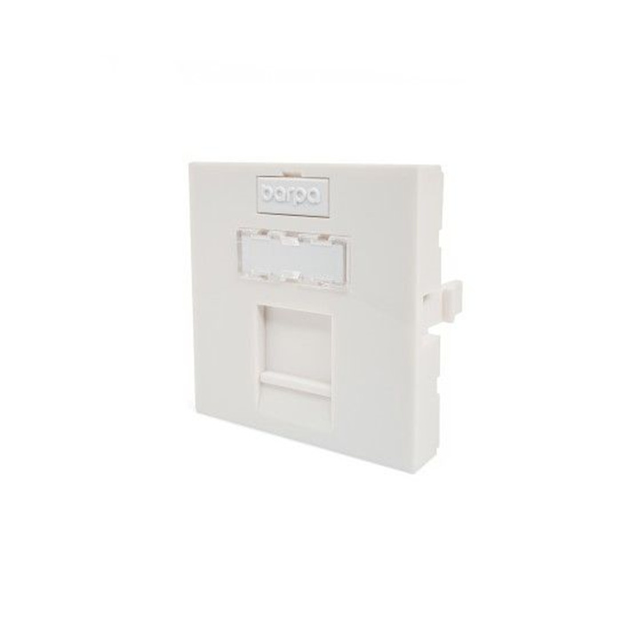 Faceplate (45 x 45 x 38,6 mm) with 1 port for RJ45 Keystone Jack, White (RAL9003) Faceplate (45 x 45 x 38,6 mm) with 1 port for RJ45 Keystone Jack, White (RAL9003)