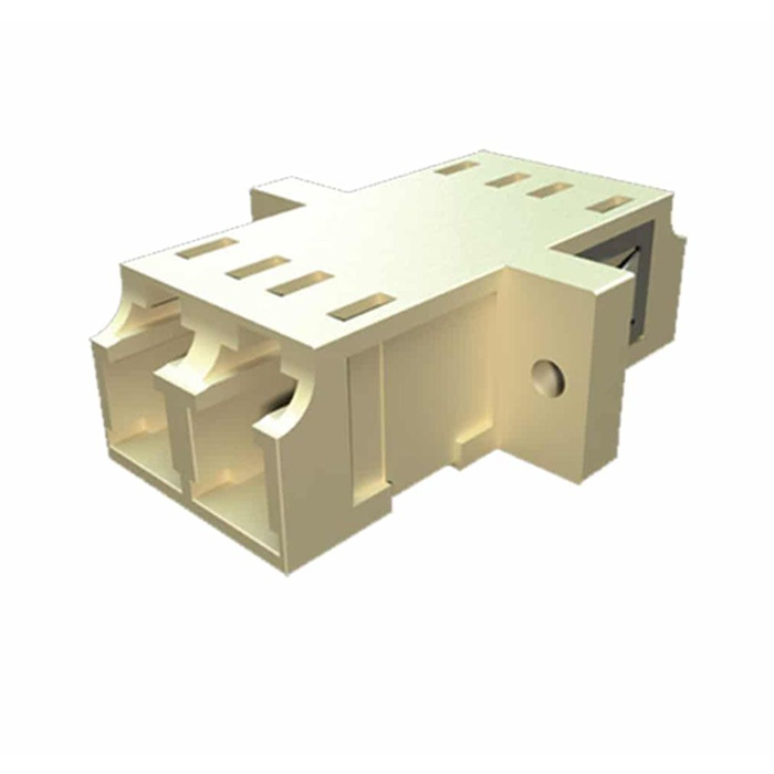Fiber Optic Adapter LC - LC Duplex Multimode - Beige Fiber Optic Adapter LC - LC Duplex Multimode - Beige