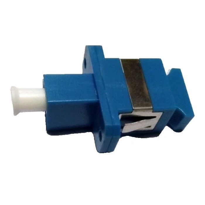 Fiber Optic Adapter LC - SC Simplex Singlemode - Blue Fiber Optic Adapter LC - SC Simplex Singlemode - Blue