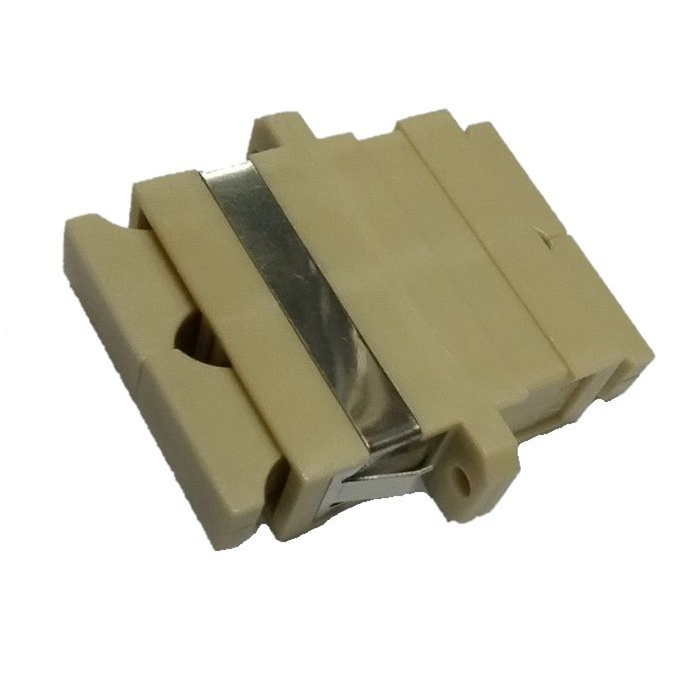 Fiber Optic Adapter SC - SC Duplex Multimode - Beige Fiber Optic Adapter SC - SC Duplex Multimode - Beige