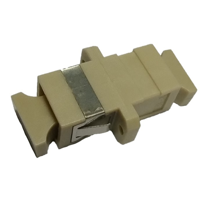Fiber Optic Adapter SC - SC Simplex Multimode - Beige Fiber Optic Adapter SC - SC Simplex Multimode - Beige