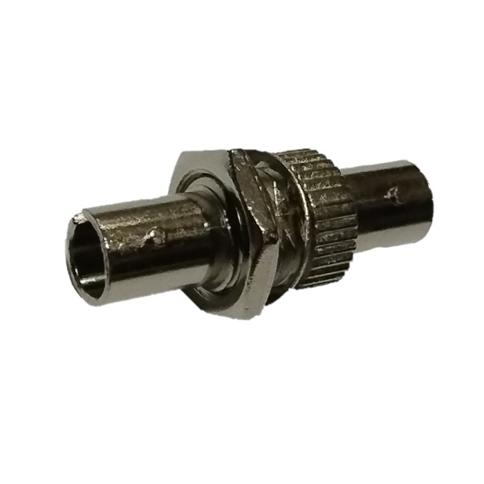 Fiber Optic Adapter ST - ST Simplex Multimode - Silver Fiber Optic Adapter ST - ST Simplex Multimode - Silver