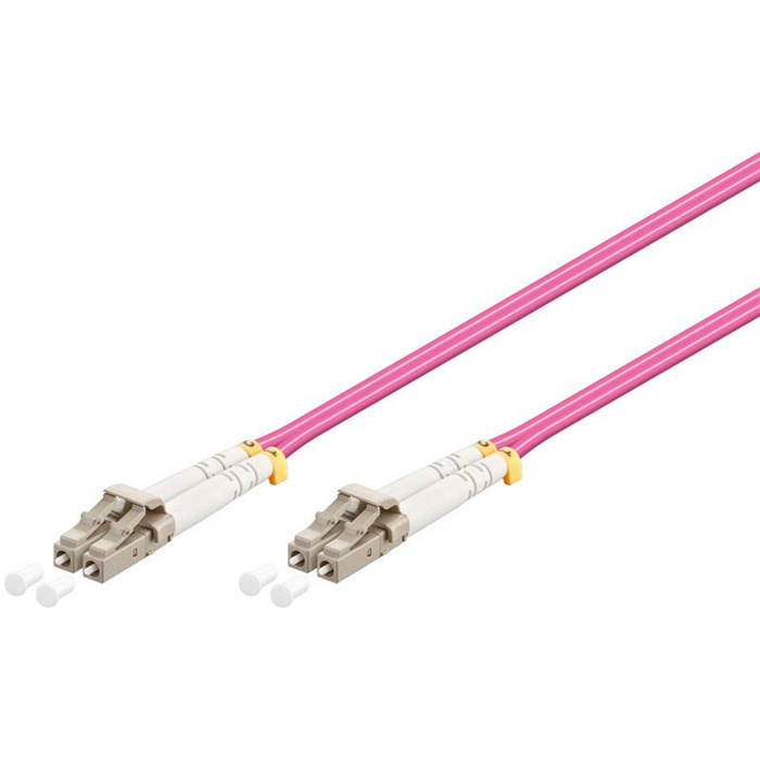 Fiber patch cord LC - LC Duplex Multimode 50/125, OM4, LSZH, 2mm, VIOLET - 15m Fiber patch cord LC - LC Duplex Multimode 50/125, OM4, LSZH, 2mm, VIOLET - 15m