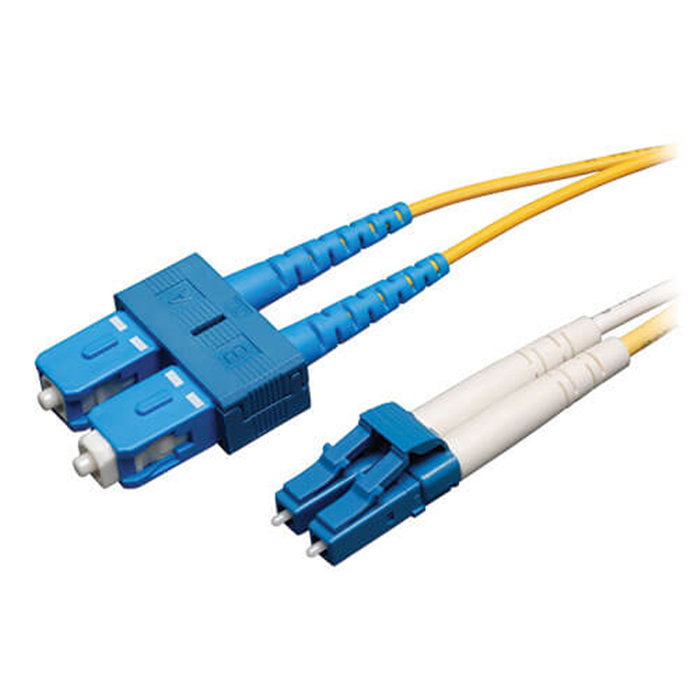 Fiber patch cord LC/UPC - SC/UPC Duplex Single Mode 9/125, LSZH, 2mm, YELLOW -2m Fiber patch cord LC/UPC - SC/UPC Duplex Single Mode 9/125, LSZH, 2mm, YELLOW -2m