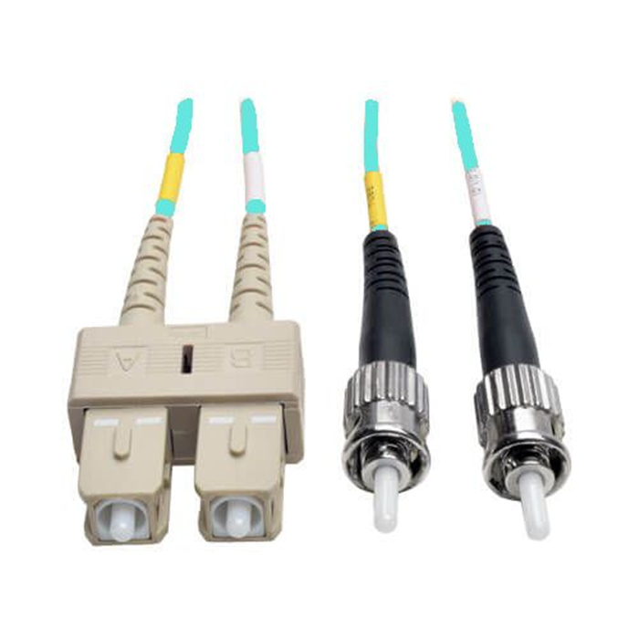 Fiber patch cord SC - ST Duplex Multimode 50/125, OM3, LSZH, 3mm, AQUA - 10m Fiber patch cord SC - ST Duplex Multimode 50/125, OM3, LSZH, 3mm, AQUA - 10m