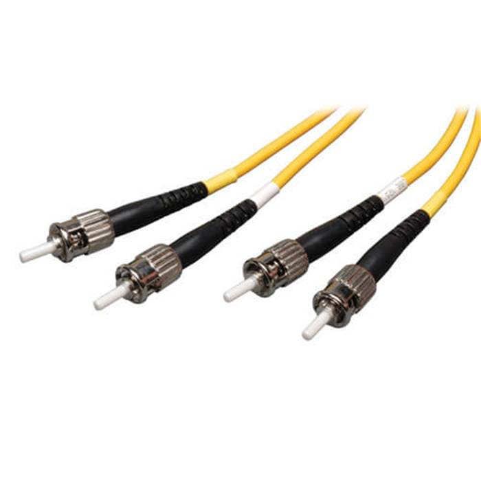 Fiber patch cord ST/UPC - ST/UPC Duplex Single Mode 9/125, LSZH, 3mm, YELLOW -5m Fiber patch cord ST/UPC - ST/UPC Duplex Single Mode 9/125, LSZH, 3mm, YELLOW -5m