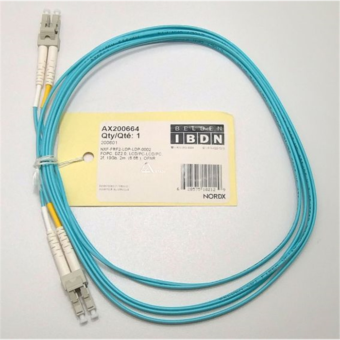 FiberExpress 50/125 Duplex Patch Cord, LC-LC, PC-Polish, OM3, Aqua Blue - 2m FiberExpress 50/125 Duplex Patch Cord, LC-LC, PC-Polish, OM3, Aqua Blue - 2m