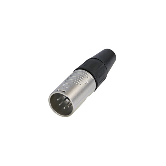 Finger Groove - 5 pole XLR male cable connector, Nickel housing & Silver contacts Finger Groove - 5 pole XLR male cable connector, Nickel housing & Silver contacts
