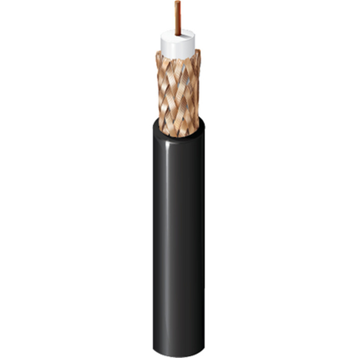 Flexible Mobile Analog Video RG59 (22AWG) 75 Ohm Coax, PVC, Ø 6,13mm, Black Flexible Mobile Analog Video RG59 (22AWG) 75 Ohm Coax, PVC, Ø 6,13mm, Black