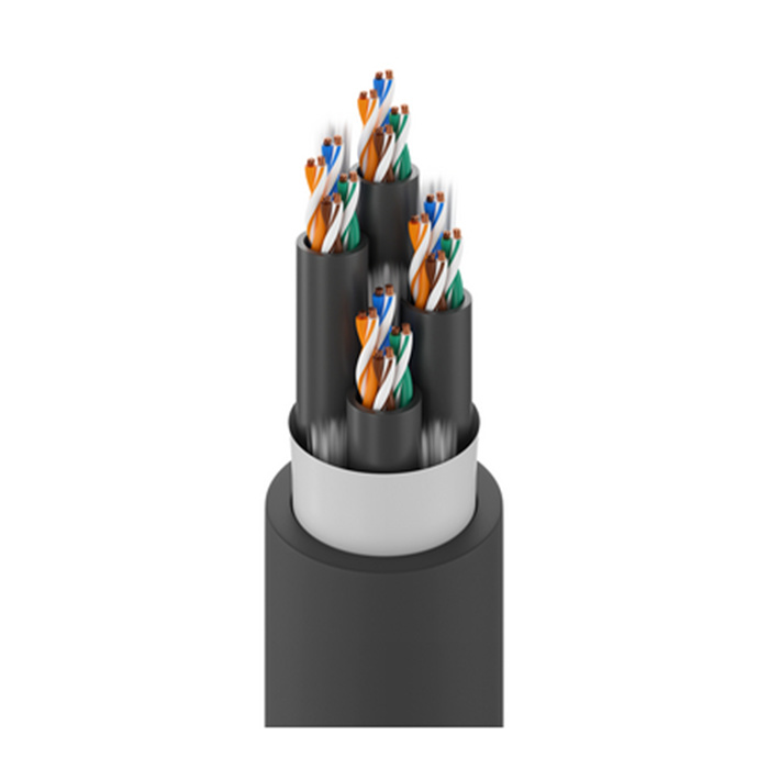 Flexible multi CAT5E UTP cable : 4 x 1304A, Black Flexible multi CAT5E UTP cable : 4 x 1304A, Black