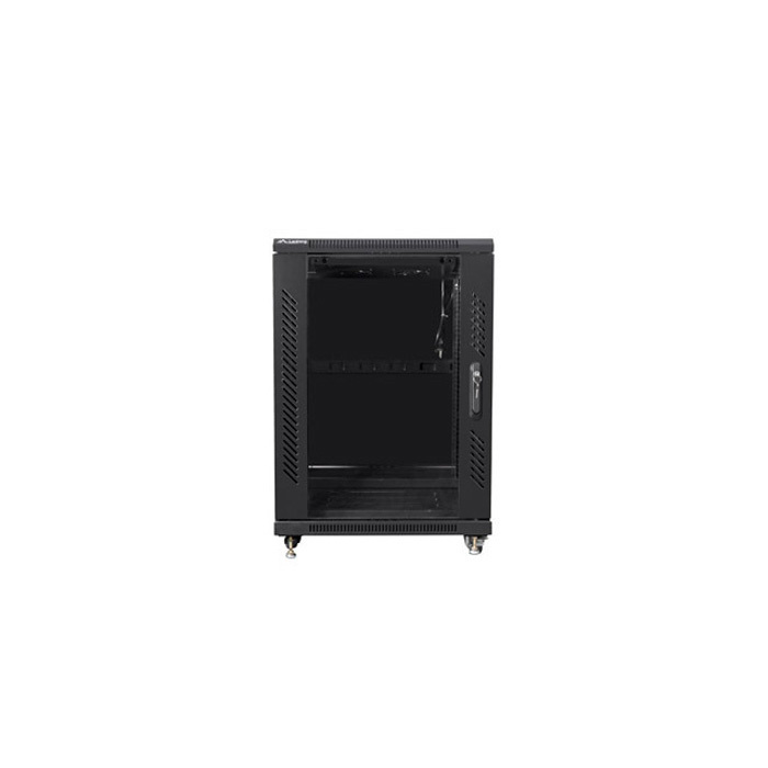 Floor-standing rack 19” - 15U - 600 x 600, Black (RAL9004), Glass front door (Unassembled) Floor-standing rack 19” - 15U - 600 x 600, Black (RAL9004), Glass front door (Unassembled)
