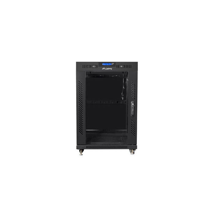 Floor-standing rack 19” - 15U - 800 x 1000, Black (RAL9004), Glass front door & LCD (Unassembled) Floor-standing rack 19” - 15U - 800 x 1000, Black (RAL9004), Glass front door & LCD (Unassembled)