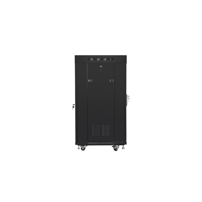 Floor-standing rack 19” - 22U - 600 x 600, Black (RAL9004), Mesh front door & LCD (Unassembled) Floor-standing rack 19” - 22U - 600 x 600, Black (RAL9004), Mesh front door & LCD (Unassembled)