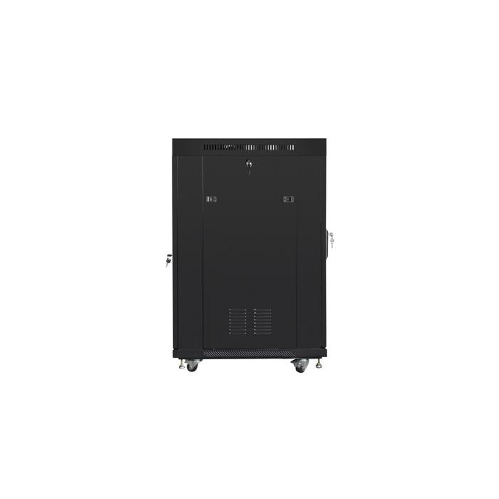 Floor-standing rack 19” - 22U - 600 x 800, Black (RAL9004), Glass front door & LCD (Unassembled) Floor-standing rack 19” - 22U - 600 x 800, Black (RAL9004), Glass front door & LCD (Unassembled)