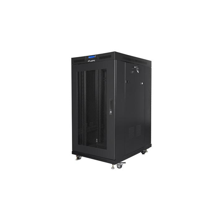 Floor-standing rack 19” - 22U - 800 x 1000, Black (RAL9004), Mesh front door & LCD (Unassembled) Floor-standing rack 19” - 22U - 800 x 1000, Black (RAL9004), Mesh front door & LCD (Unassembled)