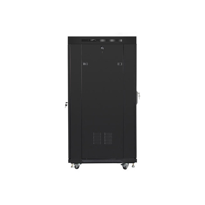 Floor-standing rack 19” - 22U - 800 x 800, Black (RAL9004), Mesh front door & LCD (Unassembled) Floor-standing rack 19” - 22U - 800 x 800, Black (RAL9004), Mesh front door & LCD (Unassembled)