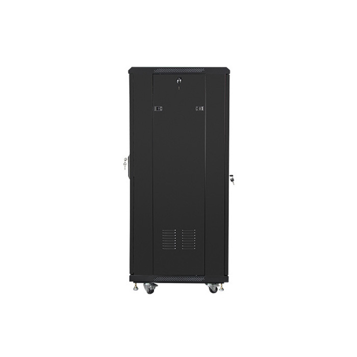 Floor-standing rack 19” - 27U - 600 x 600, Black (RAL9004), Glass front door (Unassembled) Floor-standing rack 19” - 27U - 600 x 600, Black (RAL9004), Glass front door (Unassembled)