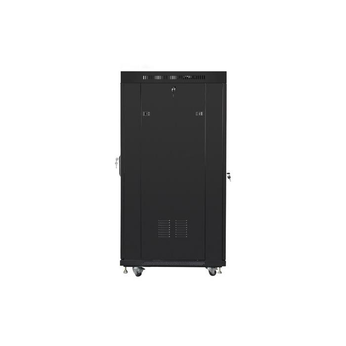 Floor-standing rack 19” - 27U - 800 x 1200, Black (RAL9004), Glass front door & LCD (Unassembled) Floor-standing rack 19” - 27U - 800 x 1200, Black (RAL9004), Glass front door & LCD (Unassembled)