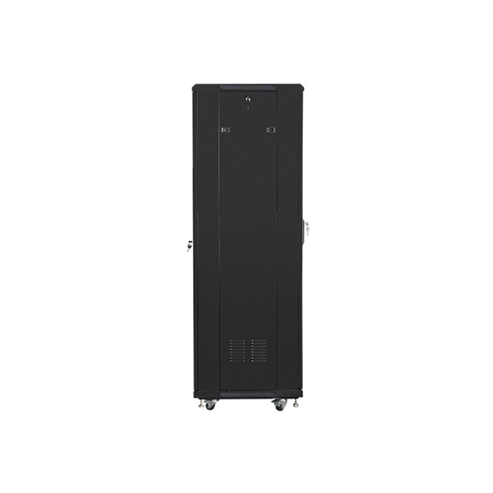 Floor-standing rack 19” - 37U - 600 x 600, Black (RAL9004), Glass front door (Unassembled) Floor-standing rack 19” - 37U - 600 x 600, Black (RAL9004), Glass front door (Unassembled)