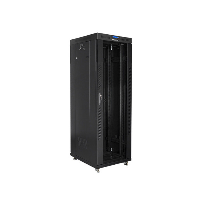 Floor-standing rack 19” - 37U - 600 x 800, Black (RAL9004), Glass front door & LCD (Unassembled) Floor-standing rack 19” - 37U - 600 x 800, Black (RAL9004), Glass front door & LCD (Unassembled)