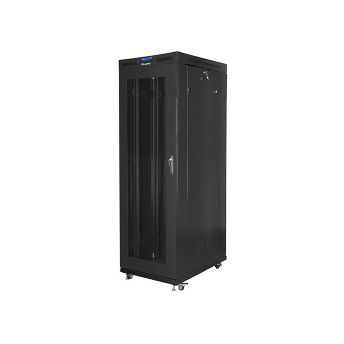 Floor-standing rack 19” - 37U - 800 x 1000, Black (RAL9004), Mesh front door & LCD (Unassembled) Floor-standing rack 19” - 37U - 800 x 1000, Black (RAL9004), Mesh front door & LCD (Unassembled)