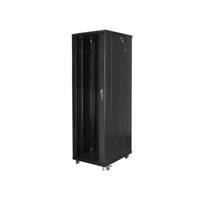 Floor-standing rack 19” - 42U - 600 x 1000, Black (RAL9004), Glass front door (Unassembled) Floor-standing rack 19” - 42U - 600 x 1000, Black (RAL9004), Glass front door (Unassembled)
