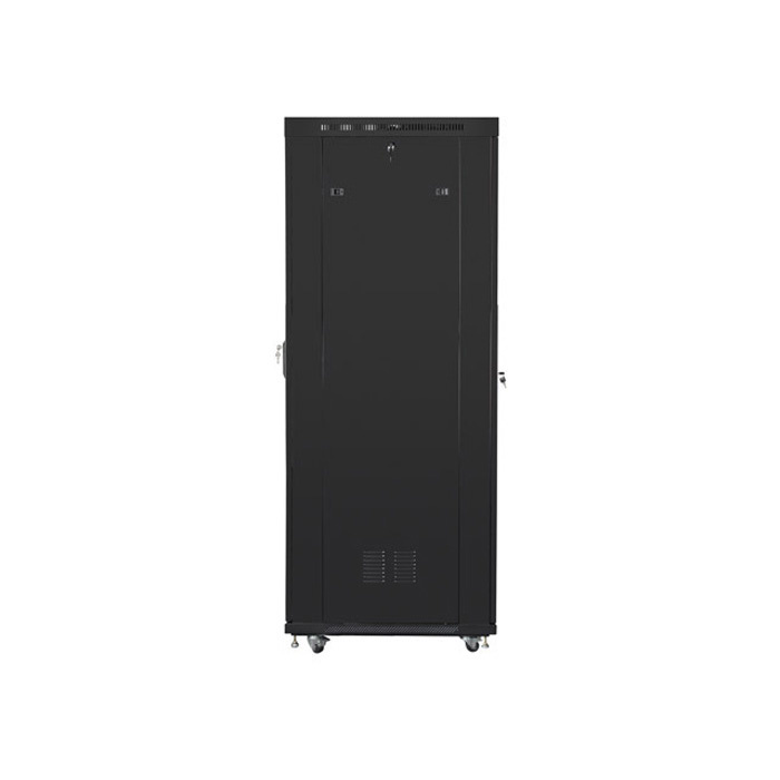 Floor-standing rack 19” - 42U - 800 x 1000, Black (RAL9004), Glass front door & LCD (Unassembled) Floor-standing rack 19” - 42U - 800 x 1000, Black (RAL9004), Glass front door & LCD (Unassembled)