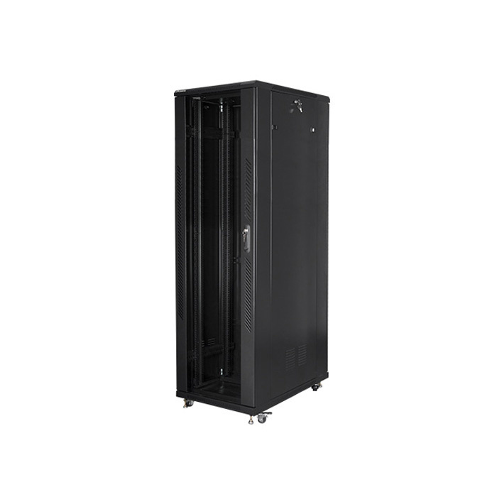 Floor-standing rack 19” - 42U - 800 x 1000, Black (RAL9004), Glass front door (Unassembled) Floor-standing rack 19” - 42U - 800 x 1000, Black (RAL9004), Glass front door (Unassembled)